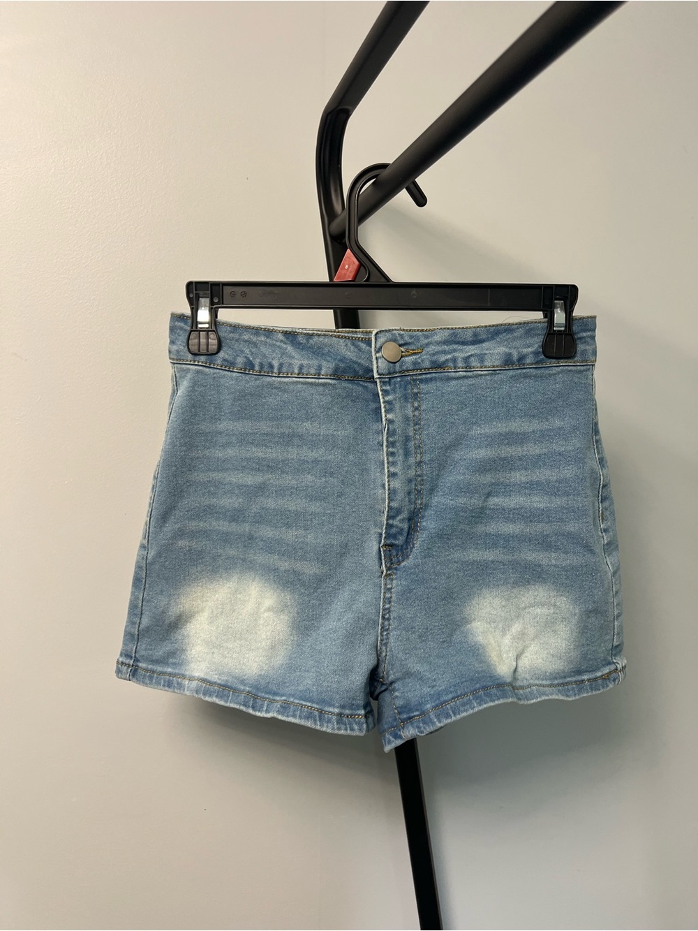 Light Blue Denim High-Waist Women's Shorts